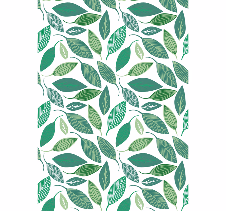 Store enrouleur fleurs et plantes feuilles vertes vives - TenStickers