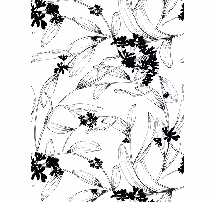 Store enrouleur fleurs et plantes motif floral stylisé - TenStickers