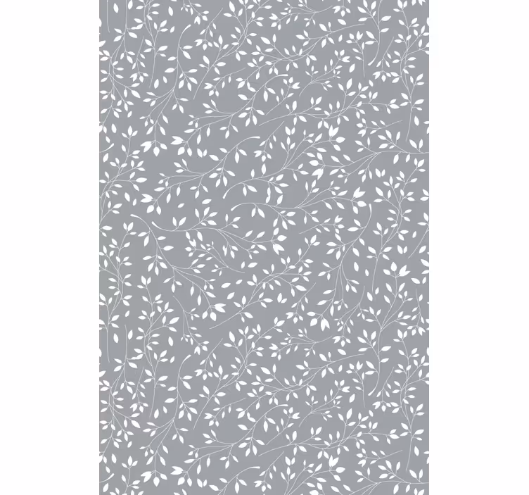 Store roulant gris et blanc à motifs de fleurs - TenStickers