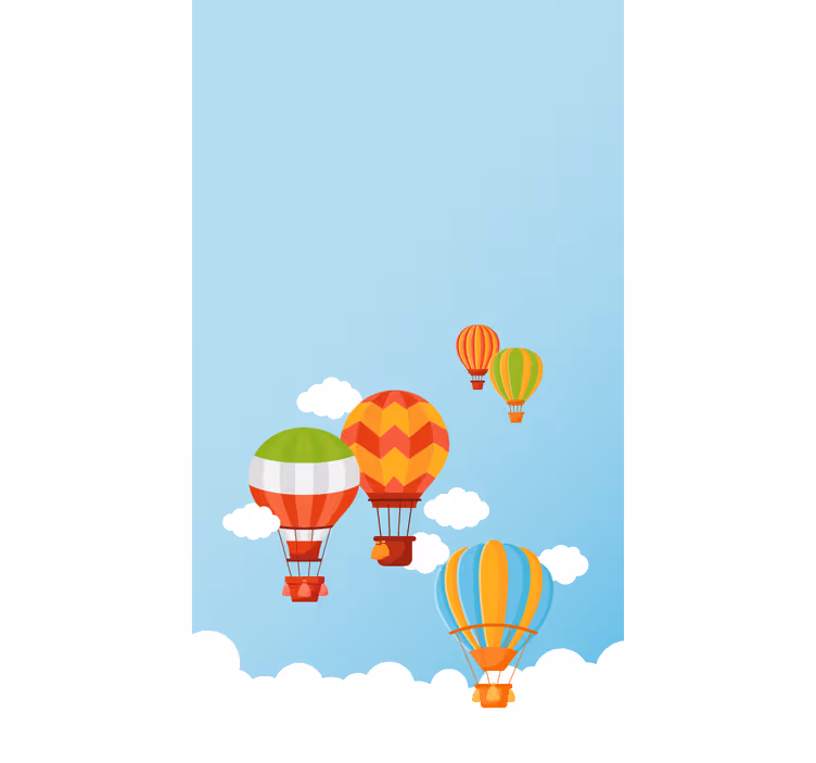 Store enrouleur chambre enfant montgolfières colorées - TenStickers