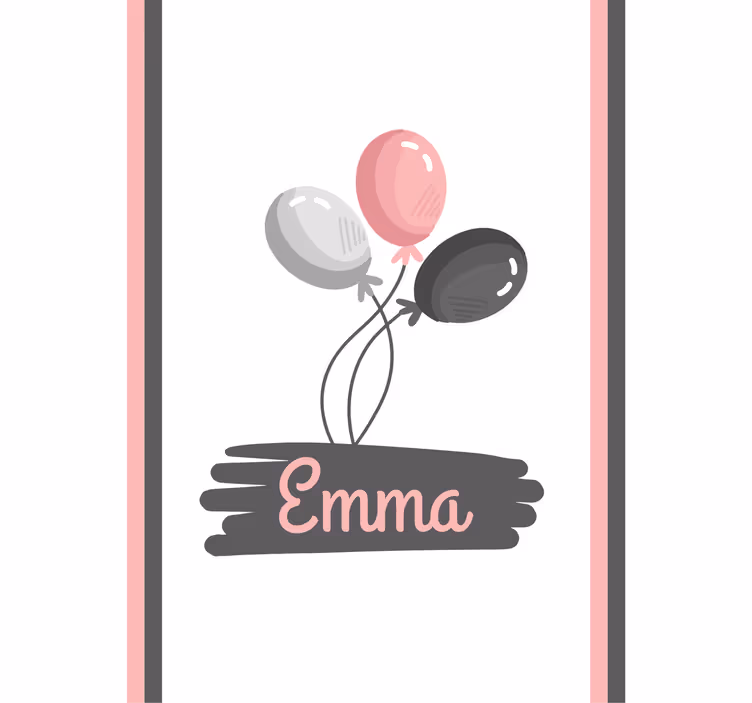 Store enrouleur chambre enfant ballons avec nom - TenStickers