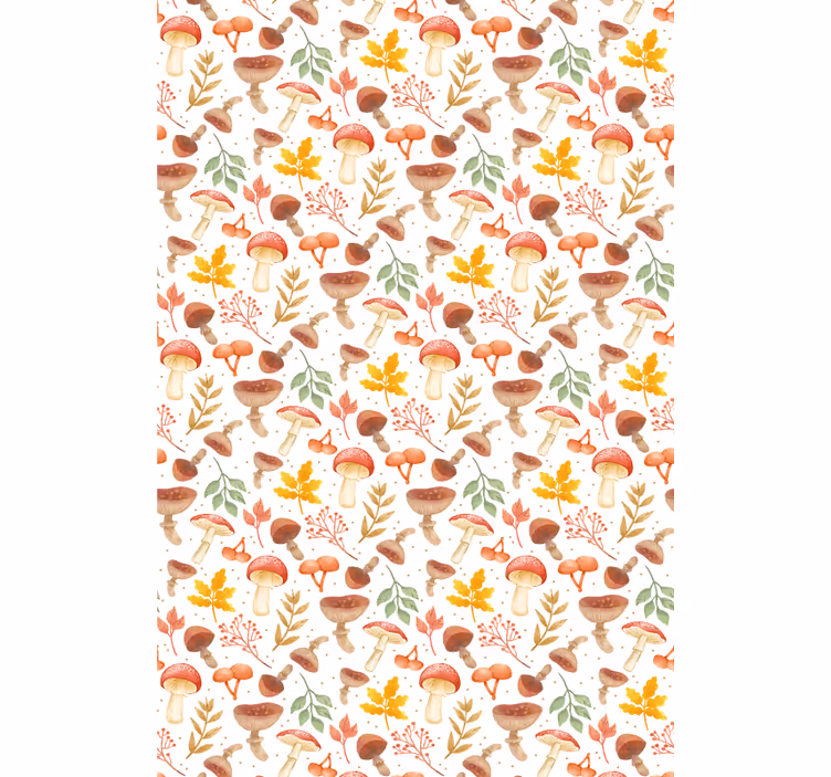 Store enrouleur fleurs et plantes champignons et feuilles - TenStickers
