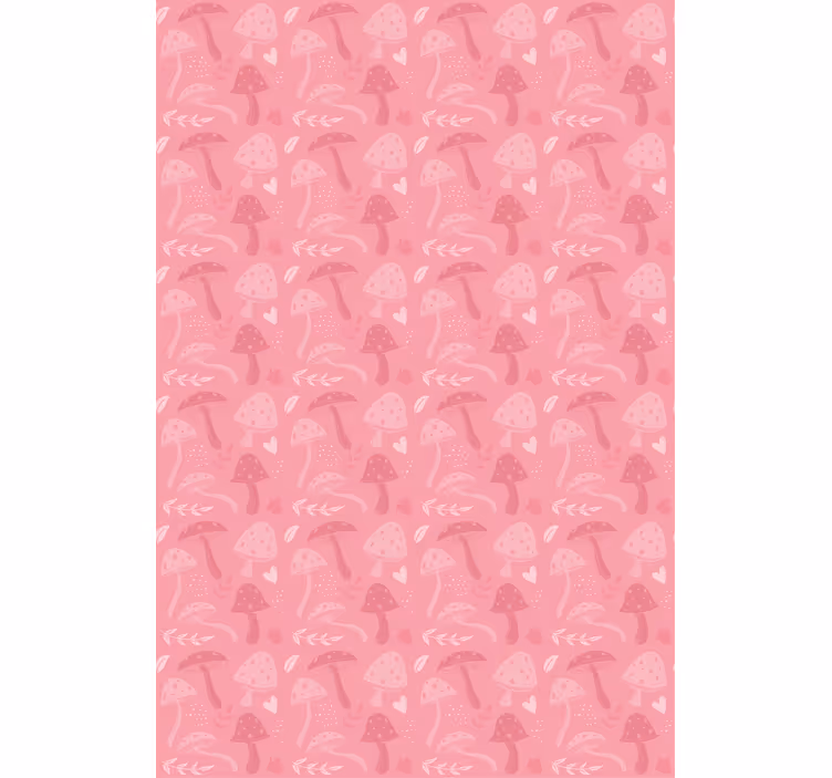 Store enrouleur fleurs et plantes champignons roses - TenStickers