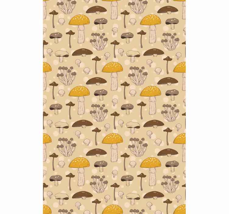 Store enrouleur fleurs et plantes motif jardin champignon - TenStickers