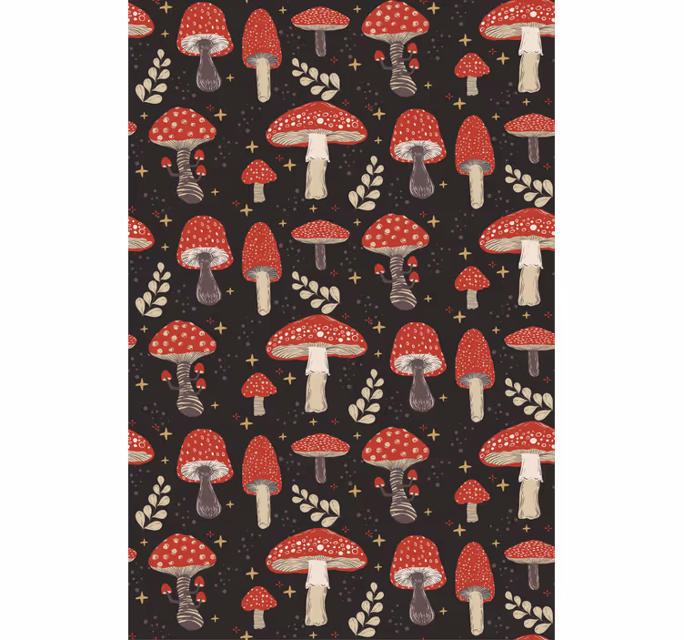 Stores enrouleur  cuisine Modèle de champignons rouges - TenStickers