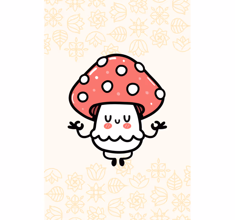 Stores enfants Champignon heureux mignon - TenStickers