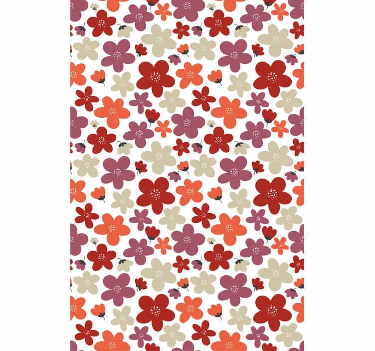 Store enrouleur fleurs et plantes motif imprimé vibrant - TenStickers