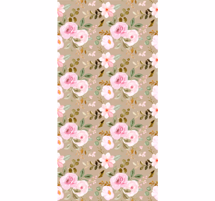 Store enrouleur fleur motifs floraux roses - TenStickers