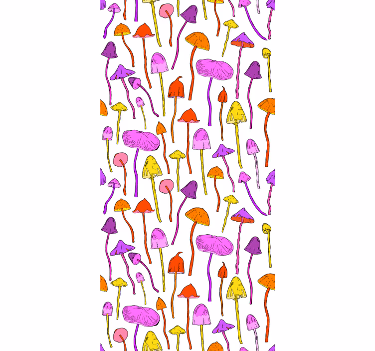 Store enrouleur fleurs et de plantes thème champignon vivant - TenStickers
