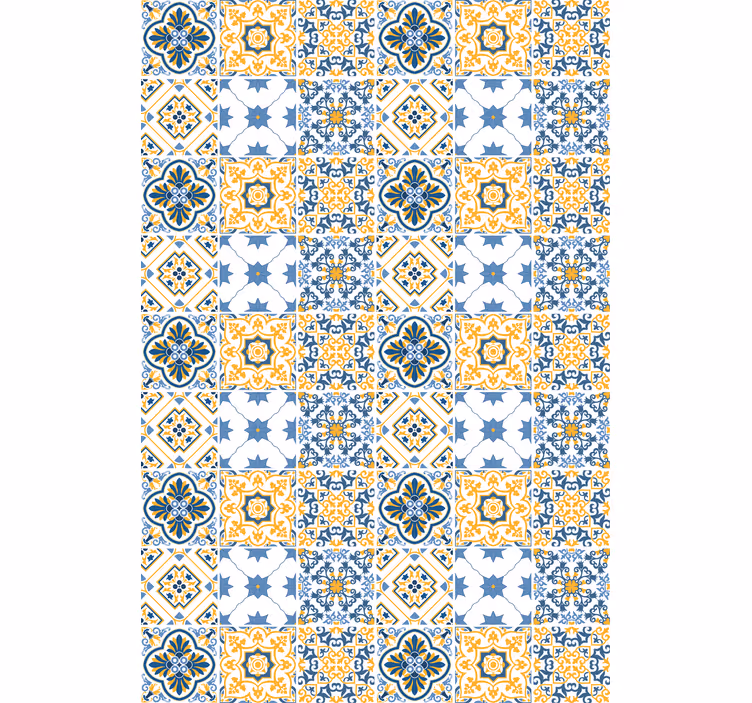 Store enrouleur textures et motifs carreaux délicats - TenStickers