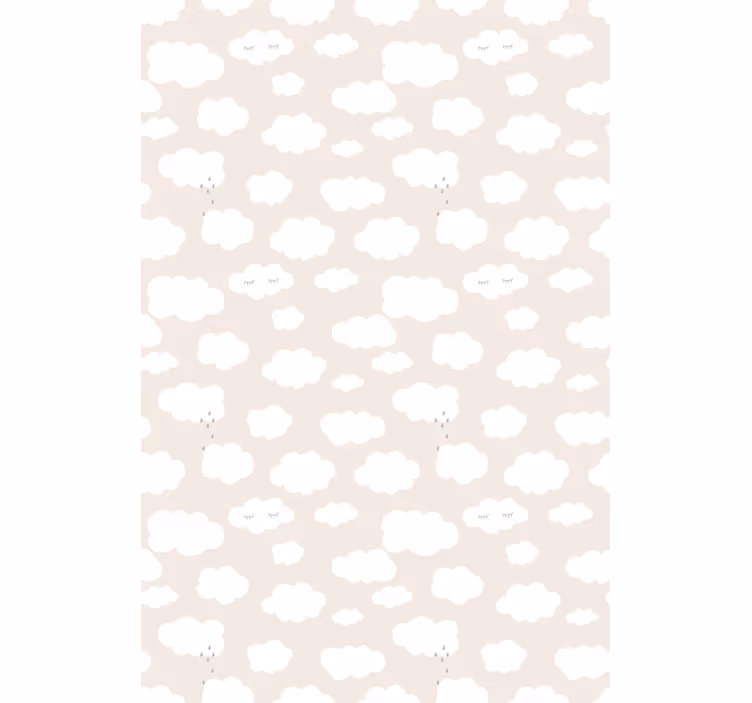 Stores nuages Fond beige avec pleurs - TenStickers