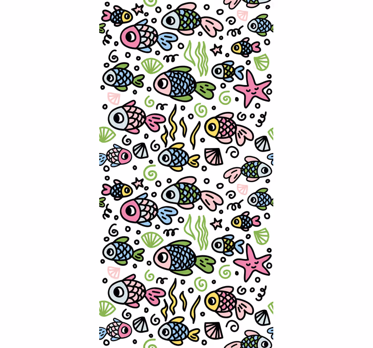 Store enrouleur animaux motifs de poissons colorés - TenStickers