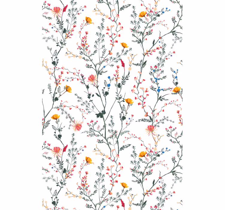 Store enrouleur fleurs et plantes motif oiseaux floraux - TenStickers