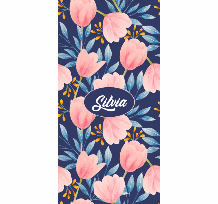 Store enrouleur fleurs et plantes design floral rose - TenStickers