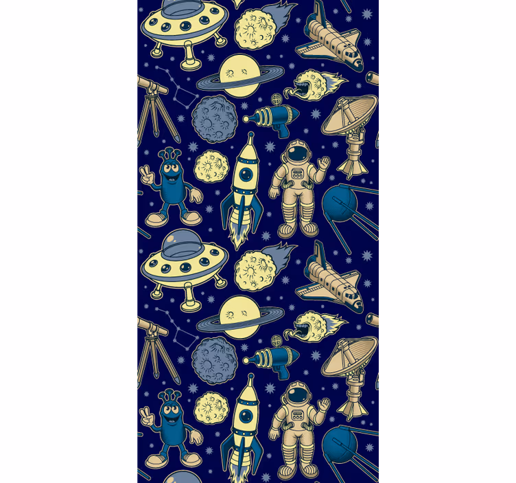 Store enrouleur chambre enfant caractères d'espace - TenStickers
