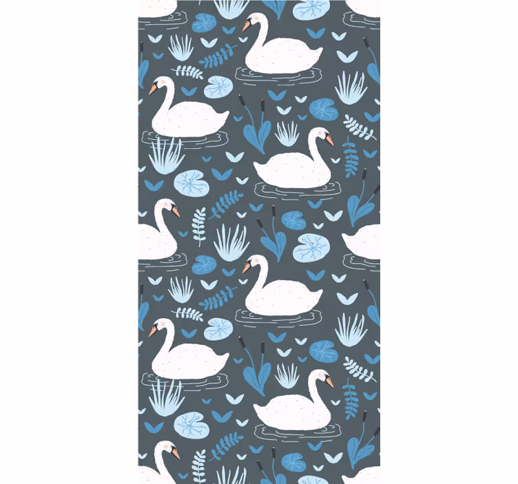 Store enrouleur animaux cygnes idylliques sérénité - TenStickers