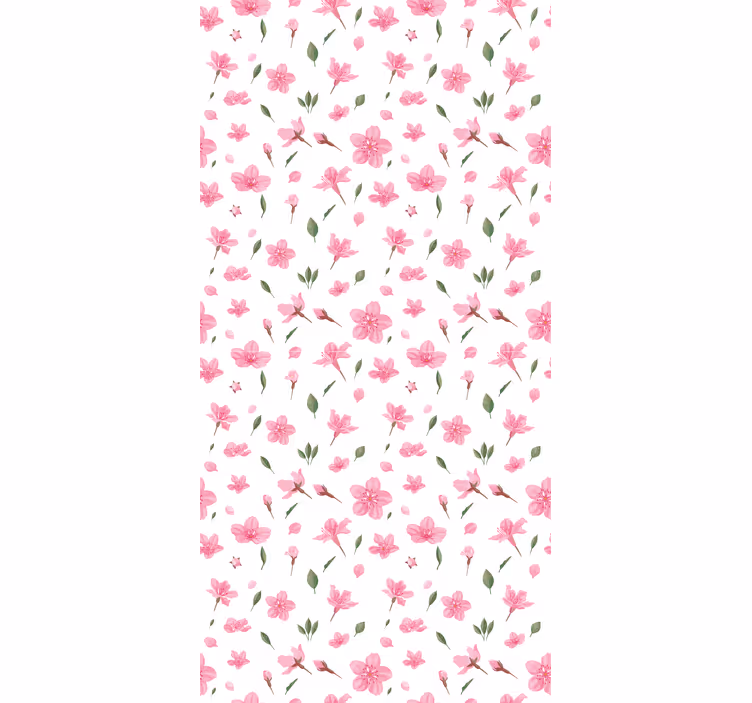 Store enrouleur fleur motif rose délicat - TenStickers