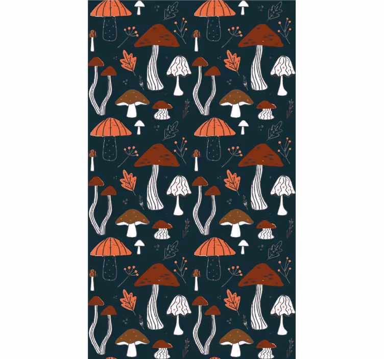Store enrouleur fleurs et plantes motif de champignon - TenStickers