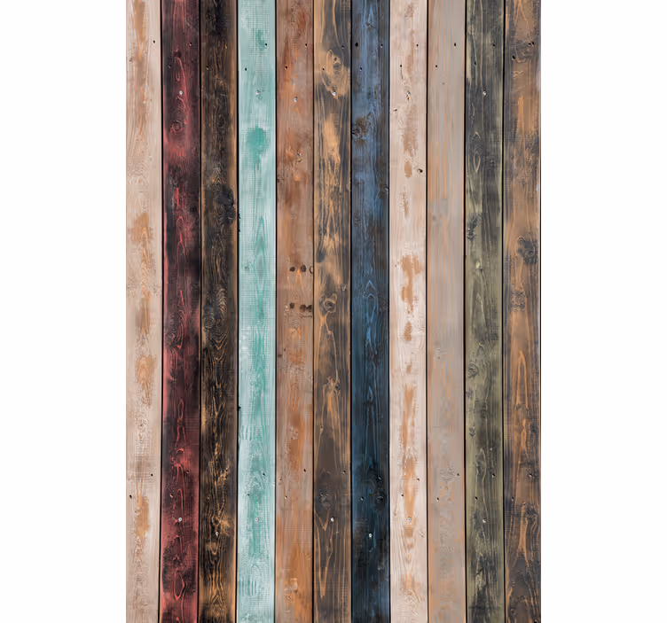 Store enrouleur textures et motifs planches bois colorées - TenStickers