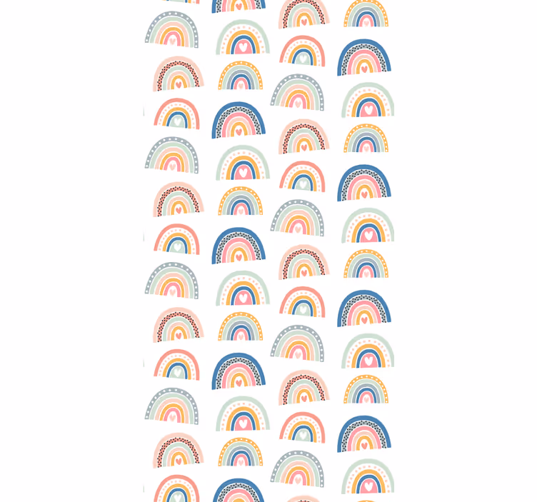 Store enrouleur chambre enfant arcs-en-ciel de cœurs colorés - TenStickers