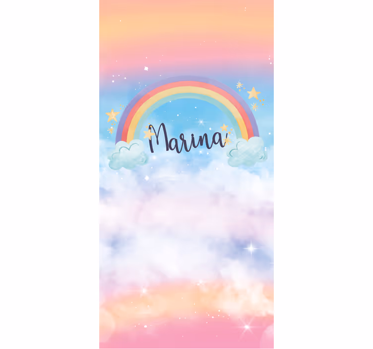 Stores enfants Arc-en-ciel fantastique avec de beaux nuages - TenStickers