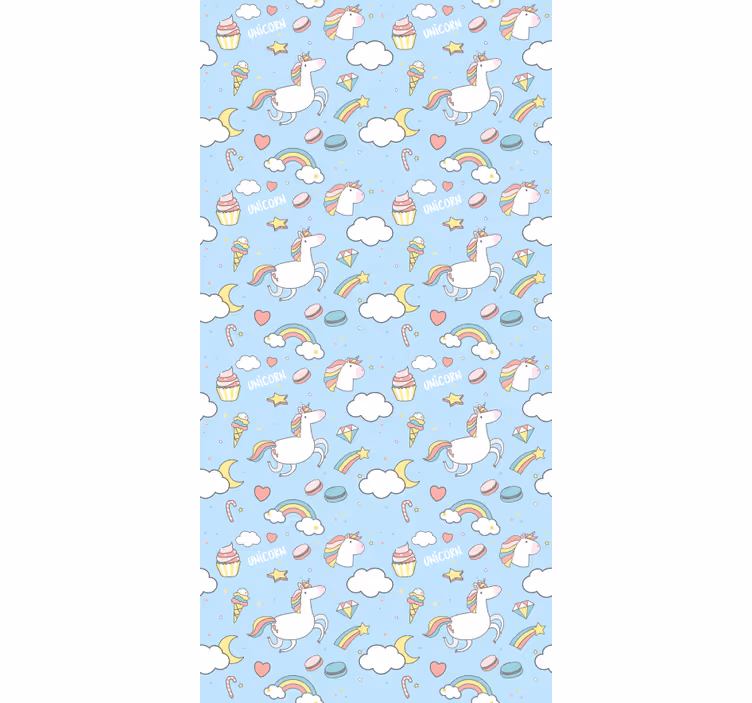Store enrouleur chambre enfant licornes et arcs-en-ciel - TenStickers