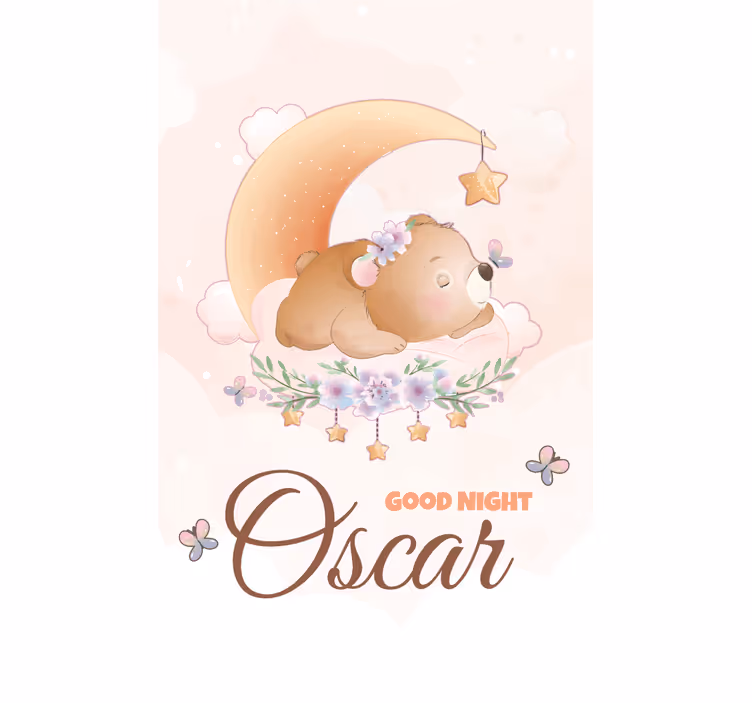 Stores bébés Ours mignon pour garçon avec nom - TenStickers