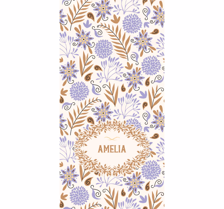Store enrouleur fleur design floral personnalisé - TenStickers