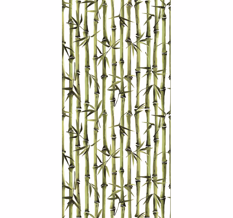 Store enrouleur fleurs et plantes motif de forêt de bambous - TenStickers