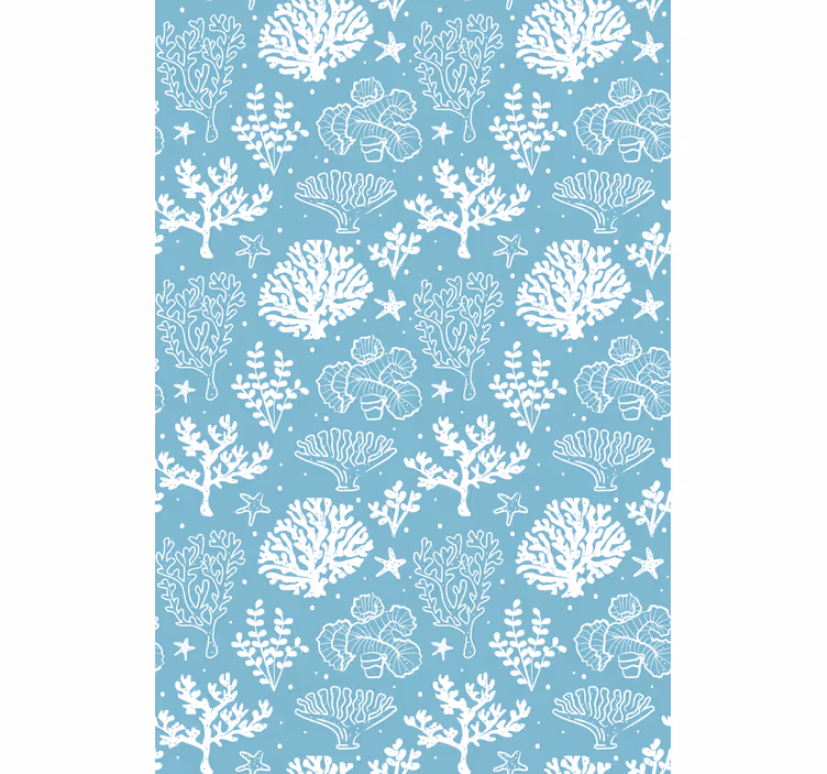 Store enrouleur fleurs et plantes silhouettes de corail - TenStickers