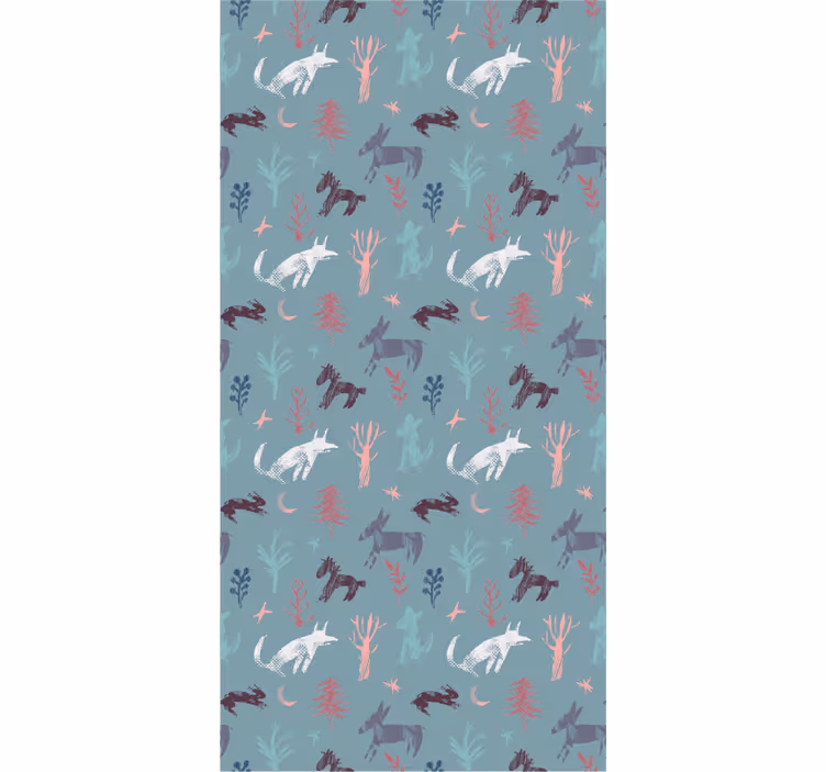 Store enrouleur animaux motif de bêtes des bois - TenStickers