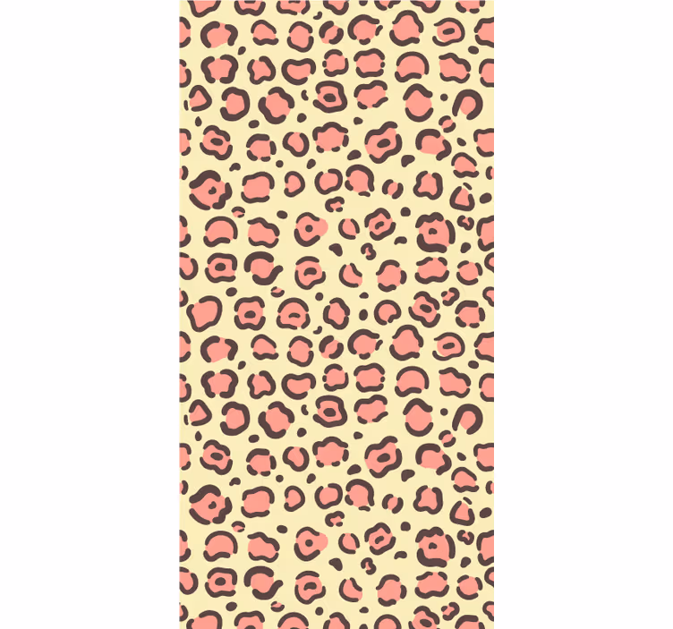 Store enrouleur animaux léopard rose et jaune - TenStickers