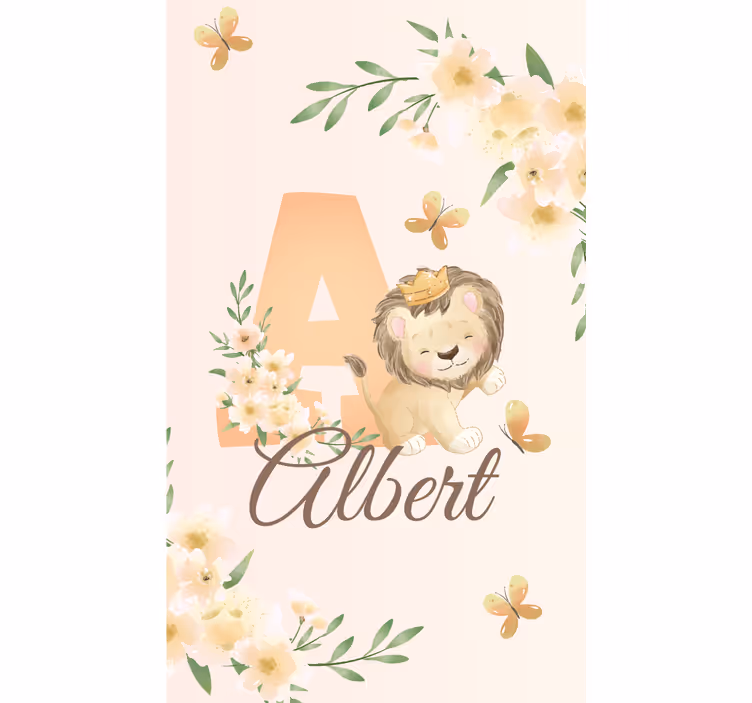 Store enrouleur chambre enfant lionceau avec prénom - TenStickers
