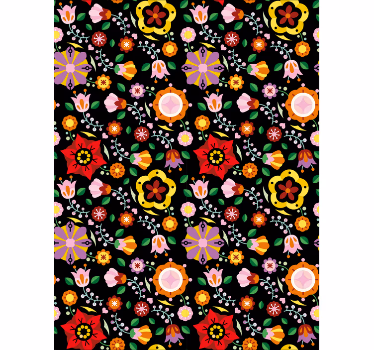 Store enrouleur fleur thème coloré et vivant - TenStickers