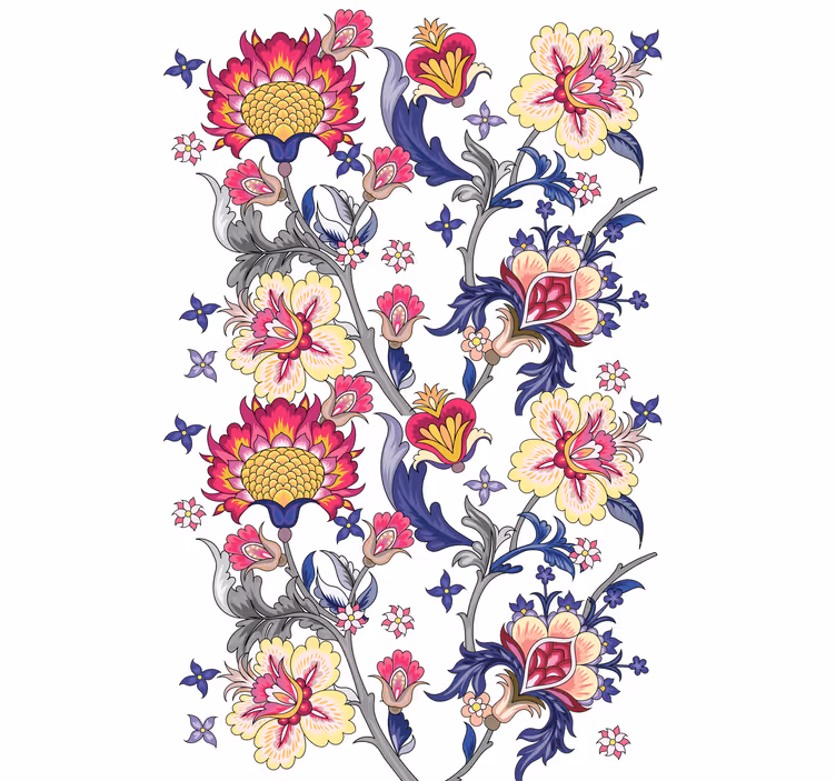 Store enrouleur fleur composition florale vibrante - TenStickers