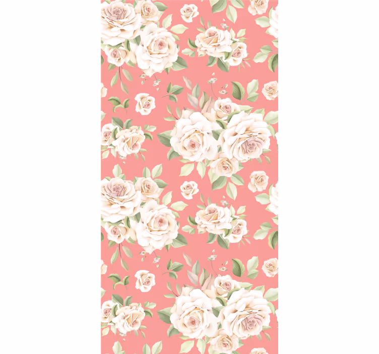 Store salle à manger motif floral de roses - TenStickers