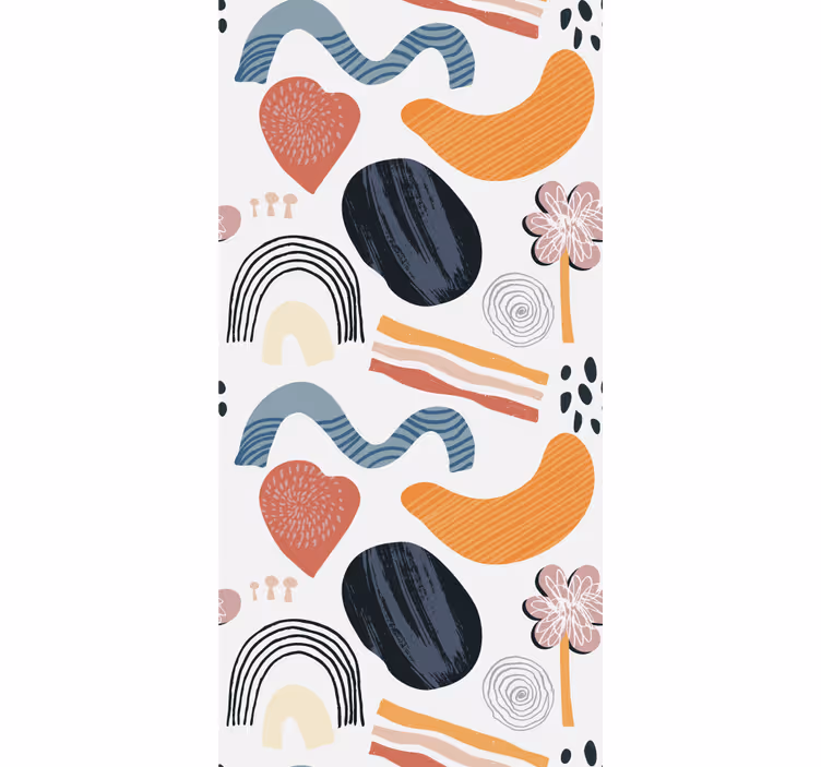 Store enrouleur bande dessinée formes pastel abstraites - TenStickers