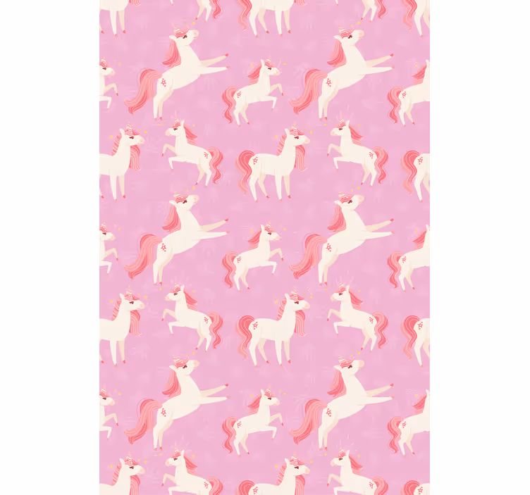 Store enrouleur chambre enfant fantaisie de licorne rose - TenStickers