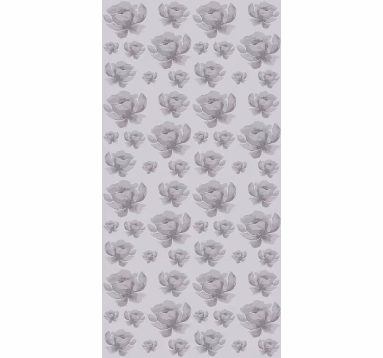 Store enrouleur fleurs et plantes design gris délicat - TenStickers