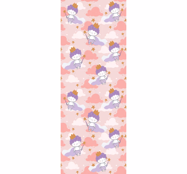 Store enrouleur chambre enfant princesses câlines et nuages - TenStickers
