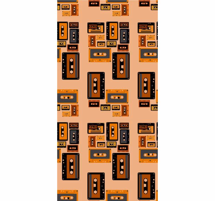Store enrouleur vintage cassettes audio rétro - TenStickers