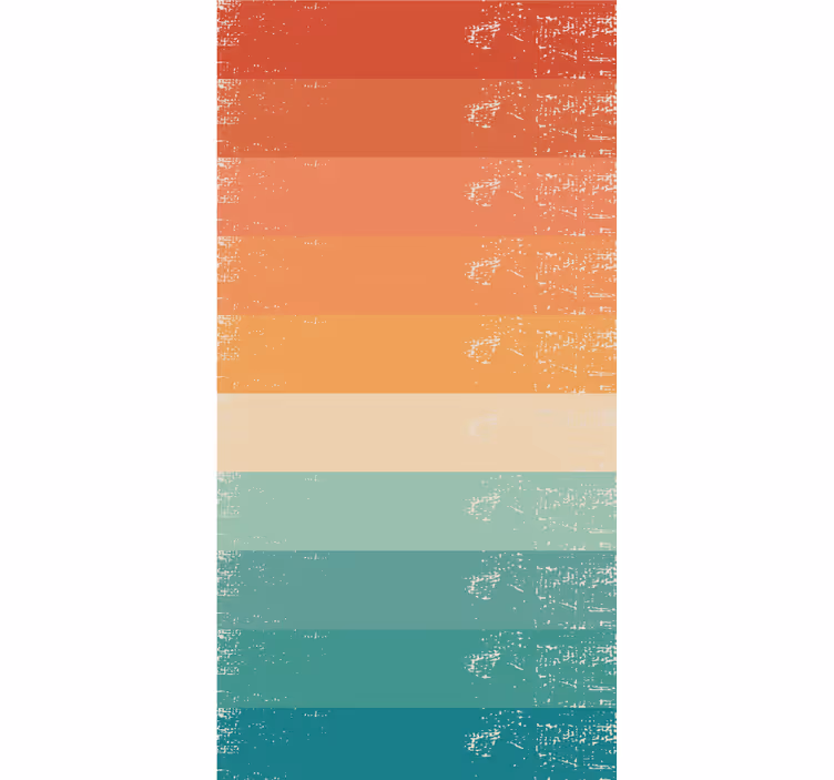 Stores vintages Arc-en-ciel avec rayures rétro - TenStickers