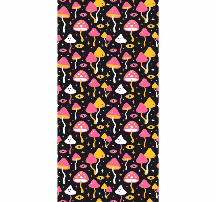 Store enrouleur amusant thème de champignons vivants - TenStickers