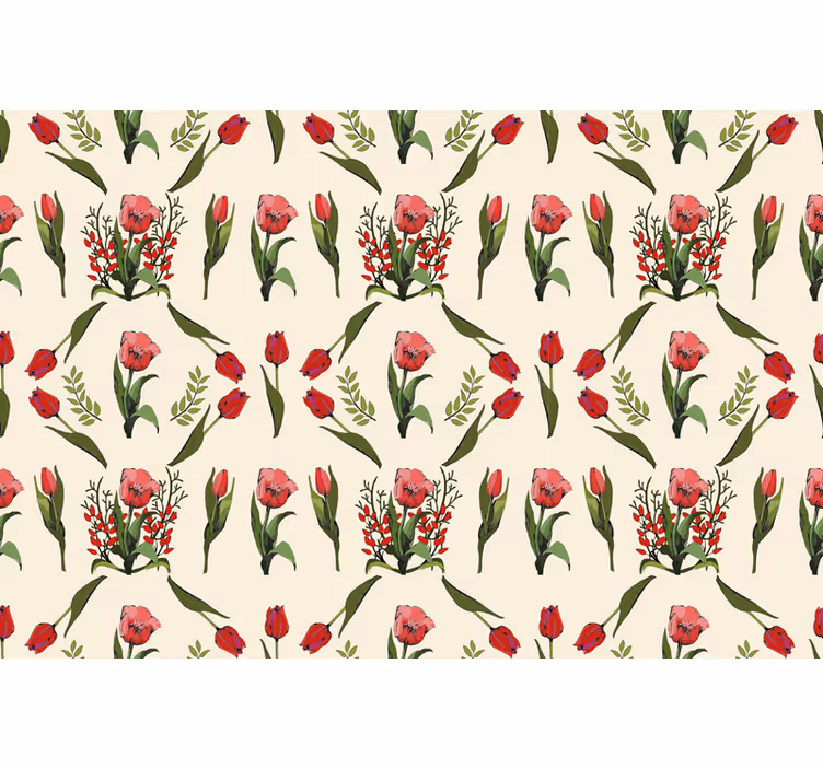 Store enrouleur fleur arrangement beige élégant - TenStickers