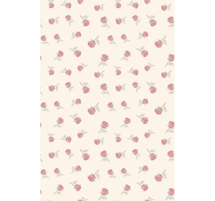 Store enrouleur fleurs et plantes motif de rose douce - TenStickers