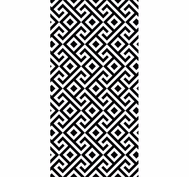 Store enrouleur textures et motifs géométrique noir blanc - TenStickers