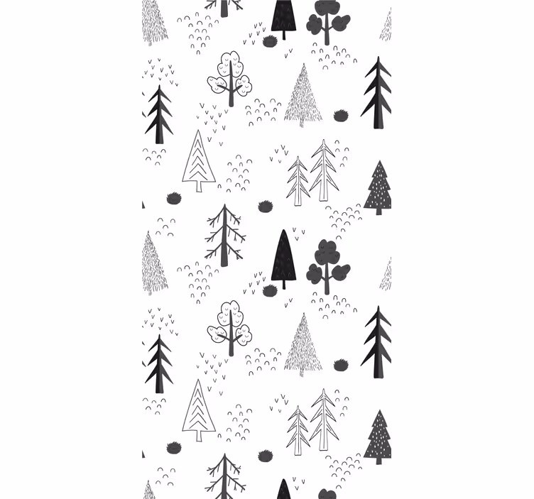 Store enrouleur scandinave motifs d'arbres stylisés - TenStickers