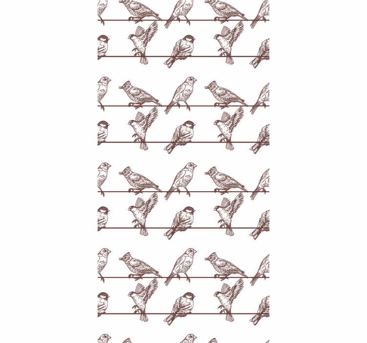 Store enrouleur fleurs et plantes oiseaux sur branches - TenStickers