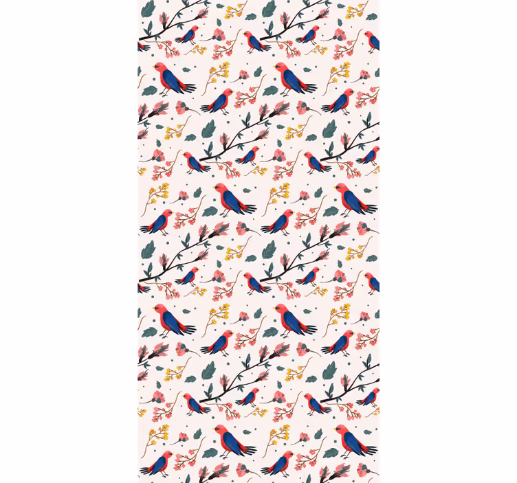 Store enrouleur fleurs et plantes motifs d'oiseaux vibrants - TenStickers