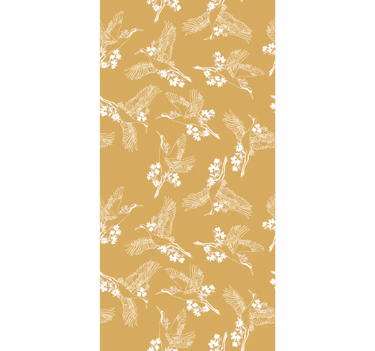Store enrouleur fleurs et plantes thème aviaire gracieux - TenStickers